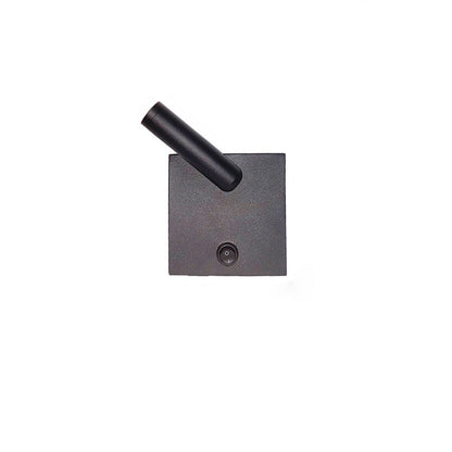 Simplicity Iron Aluminum Wood Square LED Wall Sconce Lamp