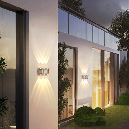 Waterproof Rectangle Aluminum Glass LED Wall Sconce Lamp