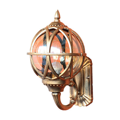 Waterproof Ball Aluminium Glass 1-Light Wall Sconce Lamp