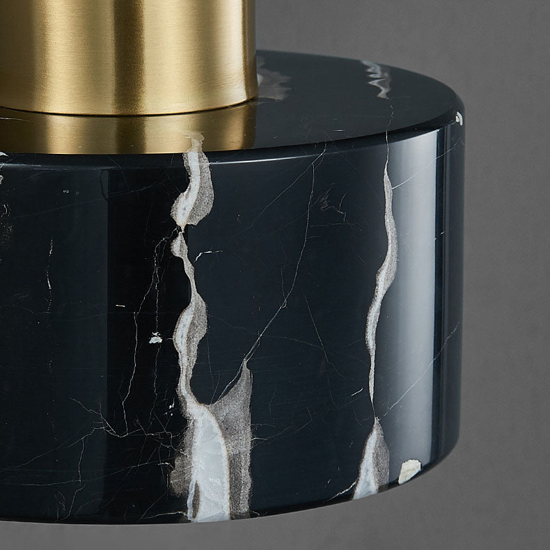 Minimalist Cylinder Iron Marble 1-Light Wall Sconce Lamp