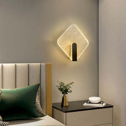 Simplicity Crackle Acrylic Round Shade LED Wall Sconce Lamp