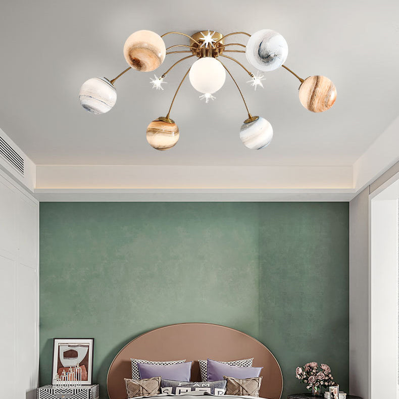 Contemporary Moon Ceiling Light