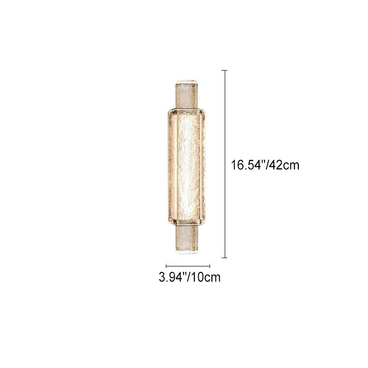 Modern Luxury Water Grain Glass Column LED Wall Sconce Lamp