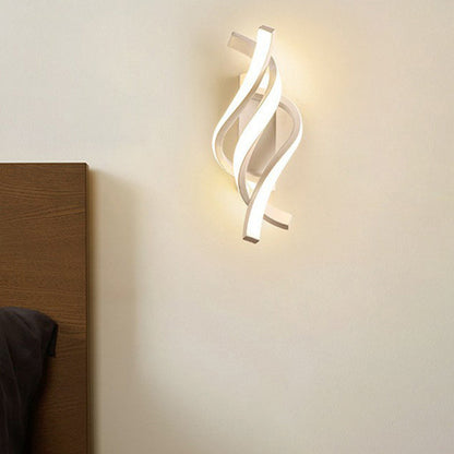 Creative Aluminum Spiral Strip Design LED Wall Sconce Lamp