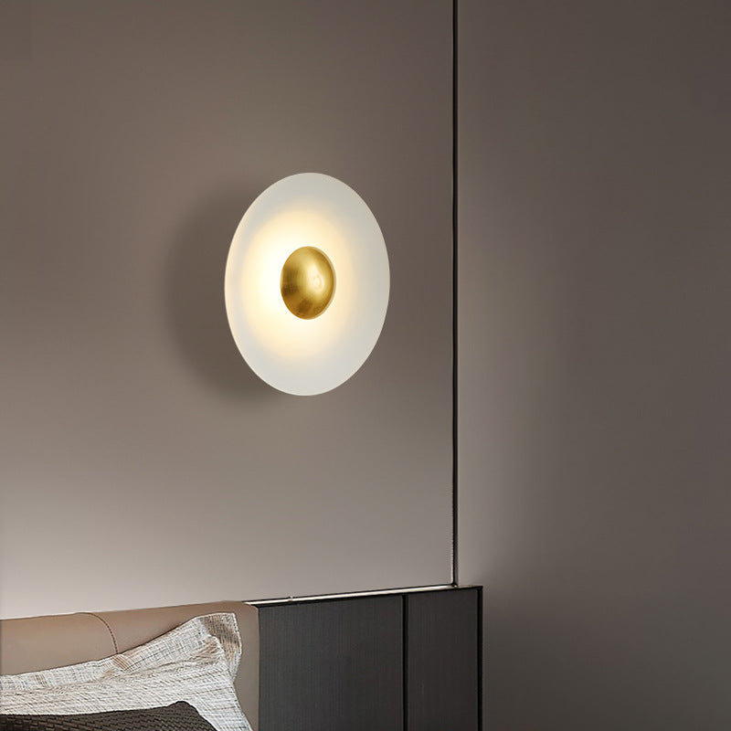 Macaron Flying Saucer Hardware LED Wall Sconce Lamp