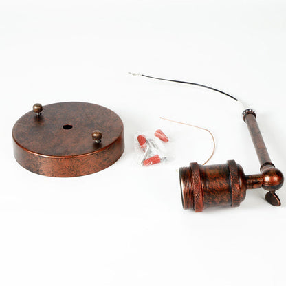Contemporary Industrial Round Iron 1-Light Wall Sconce Lamp