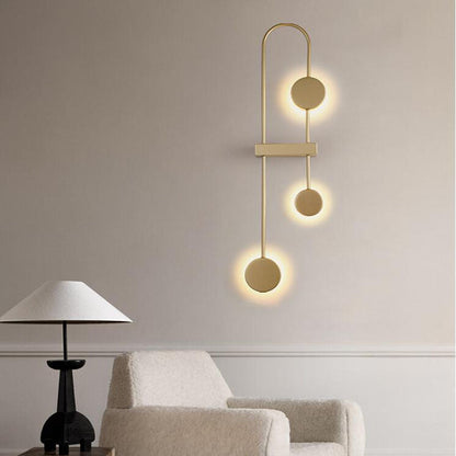Nordic Round Geometric Metal Acrylic LED Wall Sconce Lamp