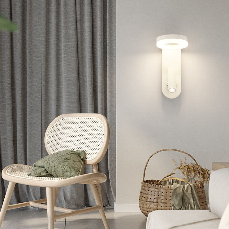 Solid Color Aluminum Iron Acrylic LED Wall Sconce Lamp