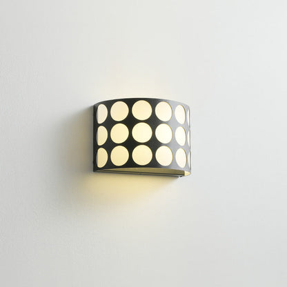 Scandinavian Cylinder Dot Fabric Iron LED Wall Sconce Lamp