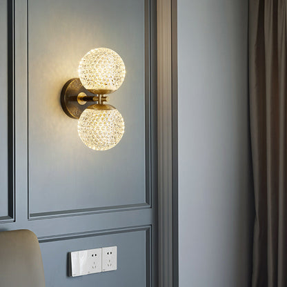 All Acrylic Spherical Lamp Shade 1/2-Light Wall Sconce Lamp
