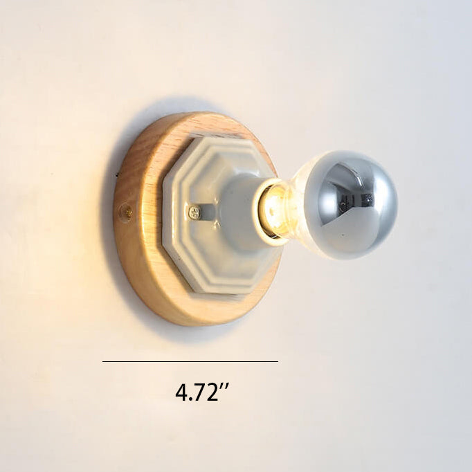 Iron Ceramic Base Ambient Light 1-Light Wall Sconce Lamp