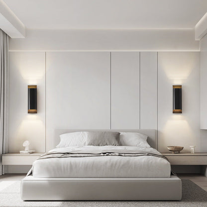 Simplicity Full Copper Column 2-Light Wall Sconce Lamp