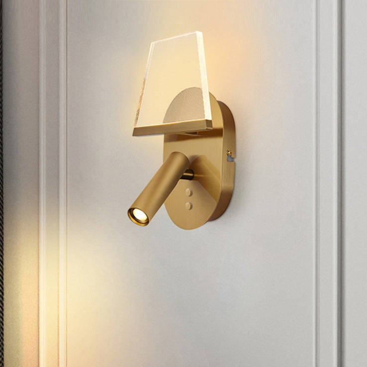 Oval Trapezoidal Iron Acrylic LED Wall Sconce Lamp