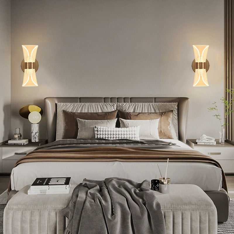 Nordic Iron Acrylic Folding Petal LED Wall Sconce Lamp