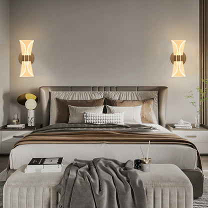 Nordic Iron Acrylic Folding Petal LED Wall Sconce Lamp