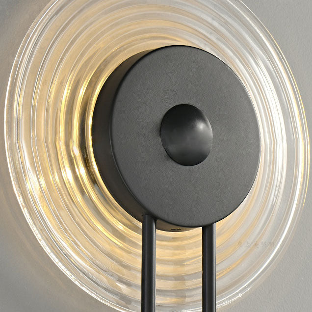 Deco Grain Glass Shade Iron Long Pole LED Wall Sconce Lamp