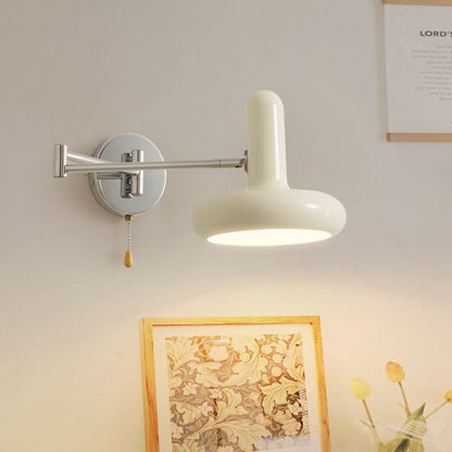 Simplicity Wrought Iron Disc 1-Light Wall Sconce Lamp