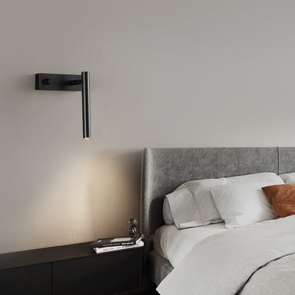 Light Full Copper Rotatable Cylinder LED Wall Sconce Lamp