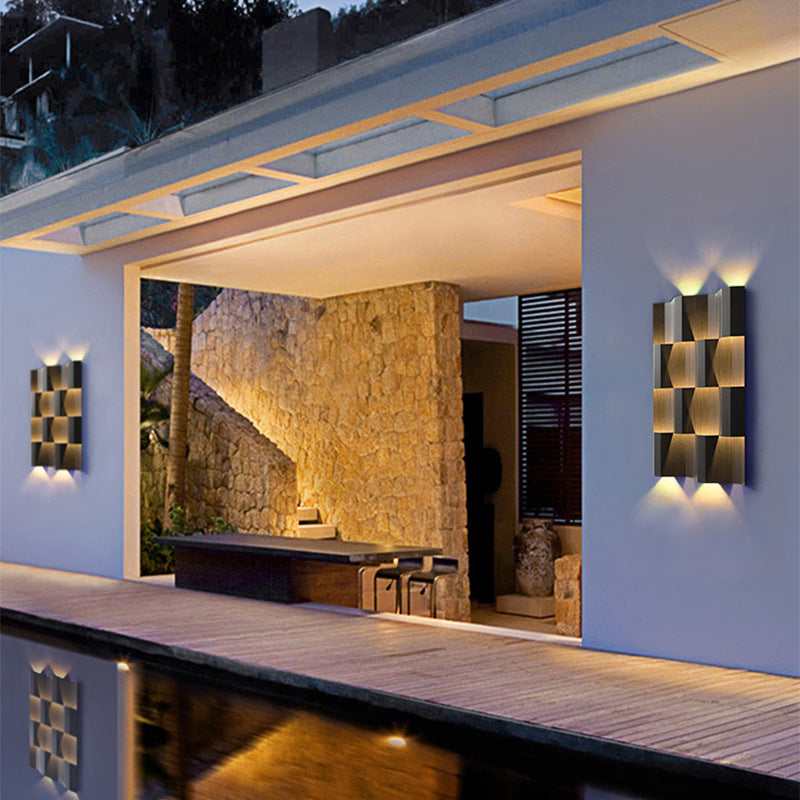 Waterproof Stainless Steel Rectangular LED Wall Sconce Lamp