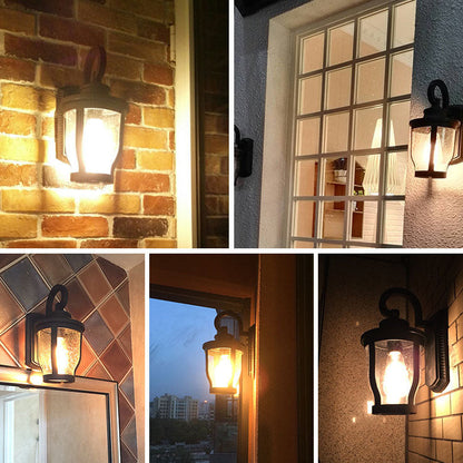 Rain Column Jar Outdoor Waterproof 1-Light Wall Sconce Lamp