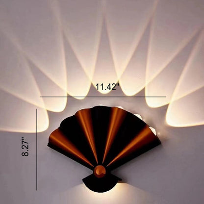Creative Fan Aluminum Waterproof LED Wall Sconce Lamp
