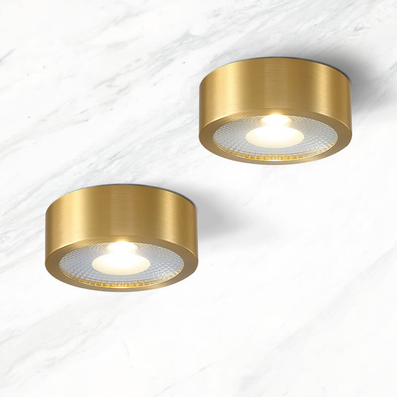 Nordic Luxury Copper Ultra-Thin LED Flush Mount Light