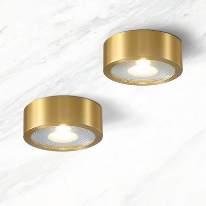 Nordic Luxury Copper Ultra-Thin LED Flush Mount Light