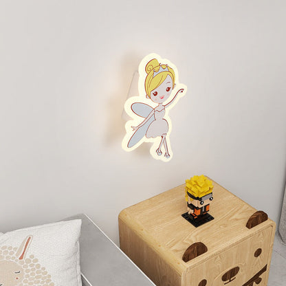 Acrylic Fairy Astronaut Iron LED Kids Wall Sconce Lamp
