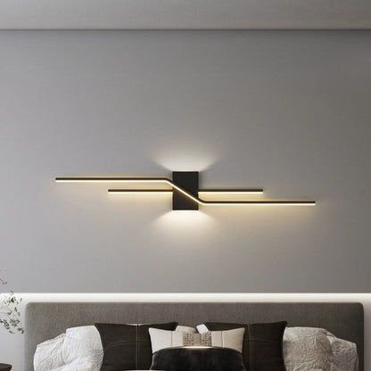 Aluminum Geometric Long Straight Line LED Wall Sconce Lamp