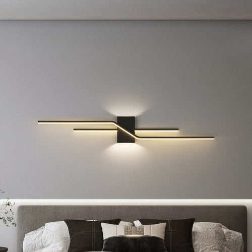 Aluminum Geometric Long Straight Line LED Wall Sconce Lamp
