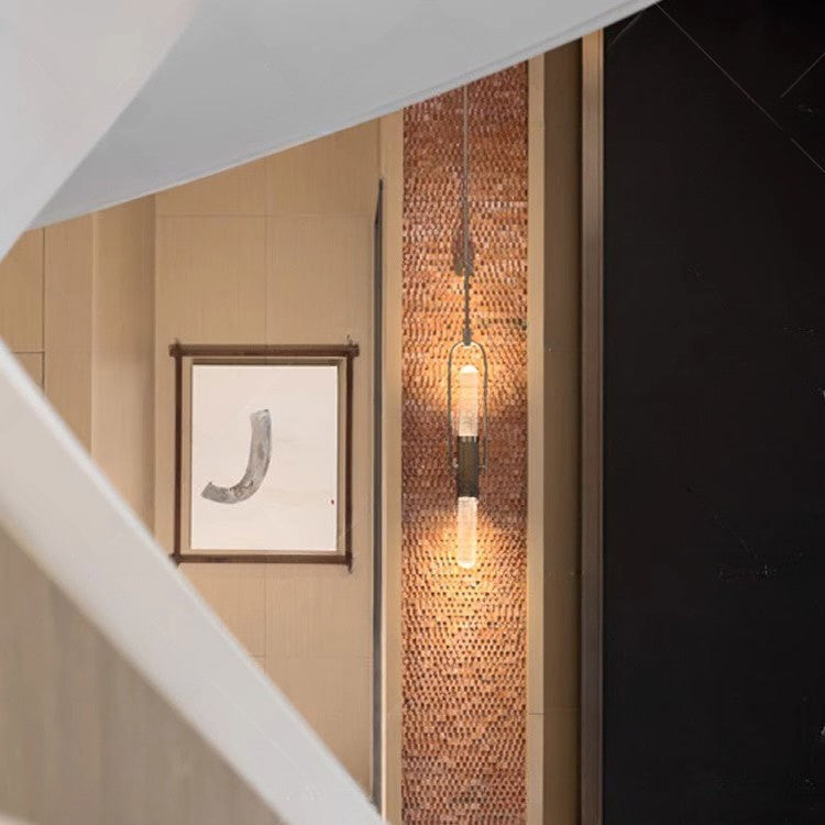 Scandinavian Glass Aluminum 2-Light Wall Sconce Lamp