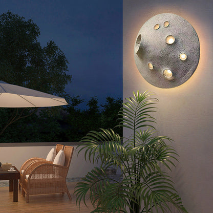 Creative Waterproof Lunar Concrete LED Wall Sconce Lamp