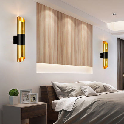 Modern Luxury Cylinder Iron 2-Light Wall Sconce Lamp