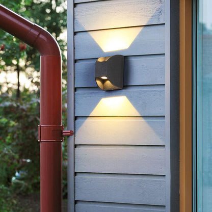 Outdoor Square Up and Down Glow LED Wall Sconce Lamp