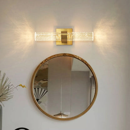 Luxury Hardware Crystal Strip Column LED Wall Sconce Lamp