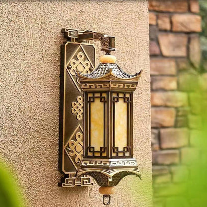 Aluminum Imitation Marble Shade 1-Light Wall Sconce Lamp