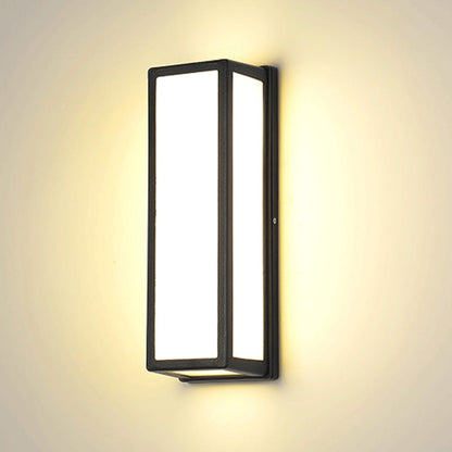 Square Aluminum Acrylic LED Waterproof Wall Sconce Lamp