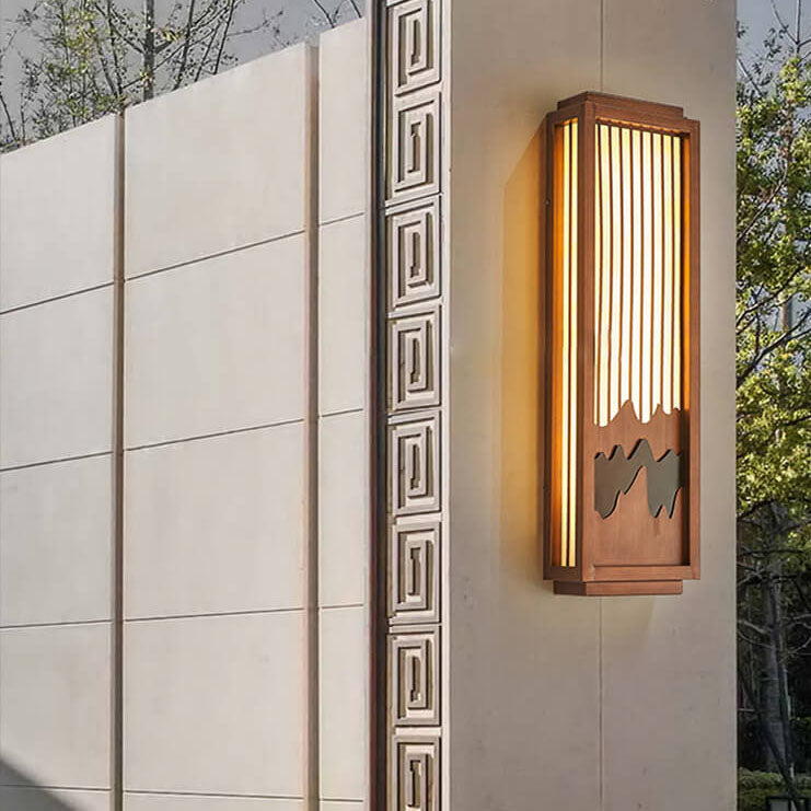 Chinese Steel Outdoor Waterproof 1-Light Wall Sconce Lamp