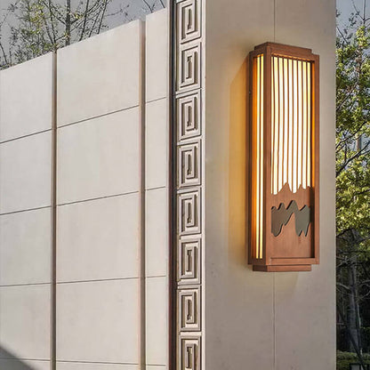 Chinese Steel Outdoor Waterproof 1-Light Wall Sconce Lamp