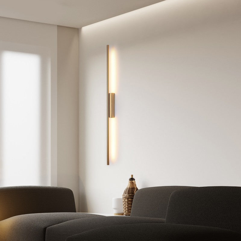Modern Minimalist Strip Copper PC LED Wall Sconce Lamp