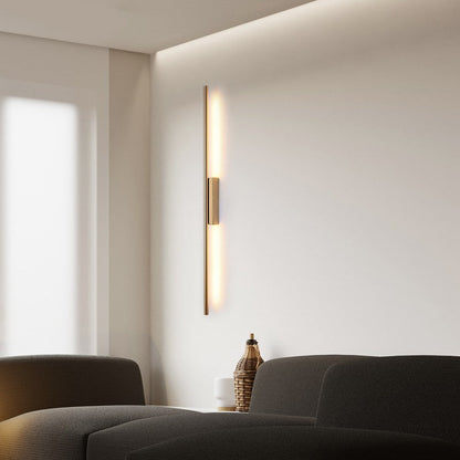 Modern Minimalist Strip Copper PC LED Wall Sconce Lamp