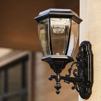 Aluminum Glass LED Solar Waterproof Wall Sconce Lamp
