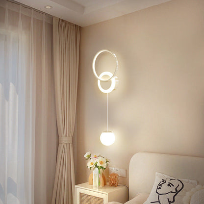 Simplicity Iron Acrylic Round Ball LED Wall Sconce Lamp