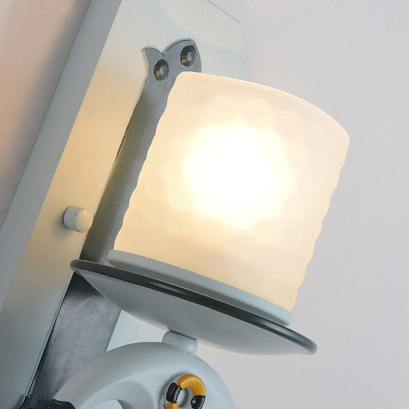 Mediterranean Iron Ship Anchor 1/2-Light Wall Sconce Lamp