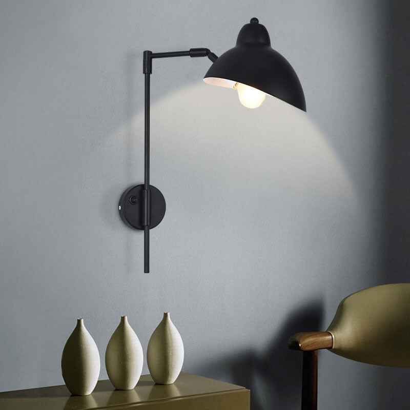 Iron Folding Telescopic Long Pole 1-Light Wall Sconce Lamp