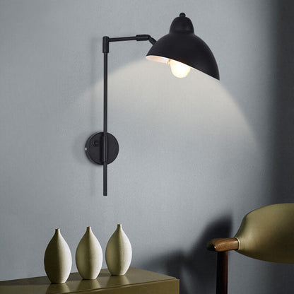 Iron Folding Telescopic Long Pole 1-Light Wall Sconce Lamp