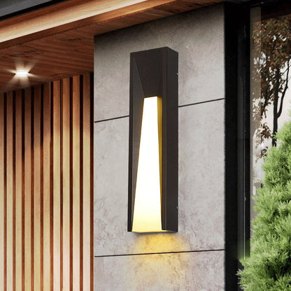 Waterproof Steel Cuboid Acrylic Shade LED Wall Sconce Lamp