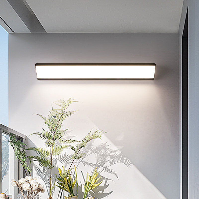 Rectangular Aluminum PC Waterproof LED Wall Sconce Lamp