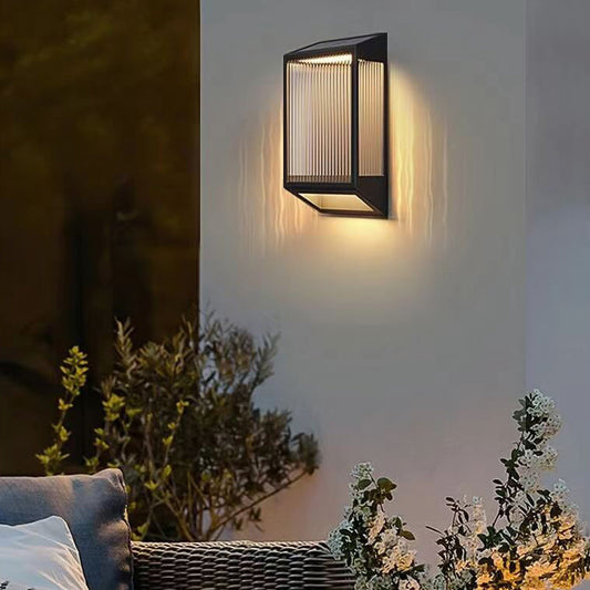 Solar Stainless Steel Acrylic LED Outdoor Wall Sconce Lamp
