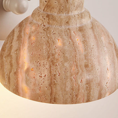 Japanese Travertine Bowl Shape 1-Light Wall Sconce Lamp